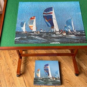 Vintage 1979 EATON Treasure Collection Sailboat Puzzle Sailing Full Sail 500+